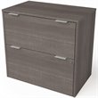 Bestar i3 Plus 2 Drawer Lateral Wood File Cabinet in Bark Gray