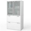 Bestar i3 Plus 2 Drawer Door File Cabinet in White