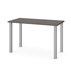 Bestar 48&quot Engineered Wood Writing Desk in Bark Gray