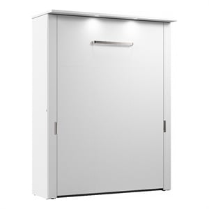 Bestar Lumina 68W Queen Murphy Bed in White - Engineered Wood