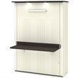 Bestar Lumina 61W Full Murphy Bed with Desk in White Chocolate