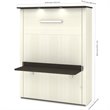 Bestar Lumina 68W Queen Desk Wall Bed in White Chocolate