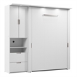 Bestar Lumina 2 Piece Full Storage Wall Bed Set in White