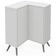 Bestar Krom Engineered Wood Corner Storage Cabinet in White