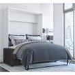 Bestar Nebula 2-Piece Modern Wood Full Wall Bed Set in White and Gray