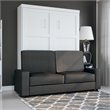 Bestar Pur 2 Piece Queen Wall Bed Set in White and Gray