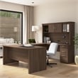 Logan U or L Shaped Desk with Hutch in Antigua - Engineered Wood