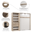Cielo Full Murphy Bed with Closet Organizer in Brown/White - Engineered Wood