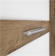 Bestar Cielo Classic 3-Piece Engineered Wood Full Wall Bed in Rustic Brown/White