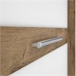 Bestar Cielo Premium 3 Piece Full Wall Bed in Rustic Brown and White