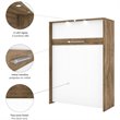 Bestar Cielo Premium 3 Piece Full Wall Bed in Rustic Brown and White