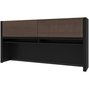 Bestar Connexion Credenza Hutch in Antigua and Black