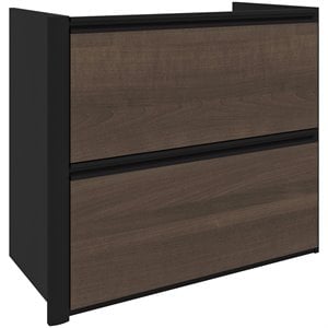 Bestar Connexion 2 Drawer Add On Lateral File Cabinet in Antigua and Black