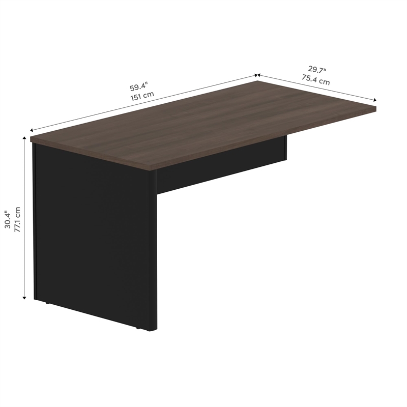 Bestar Connexion Desk Return in Antigua and Black