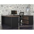 Bestar Connexion 5 Piece U Shaped Computer Desk in Antigua and Black