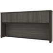 Bestar Prestige Plus Credenza Hutch in Bark Gray and Slate