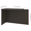 Bestar Prestige Plus Desk Return in Bark Gray and Slate