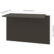 Bestar Prestige Plus Desk Bridge in Bark Gray and Slate
