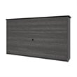 Bestar Norma 2 Door Desk Hutch in Black and Bark Gray