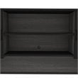 Bestar Norma 2 Door Desk Hutch in Black and Bark Gray