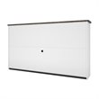 Bestar Norma 2 Door Desk Hutch in Walnut Gray and White