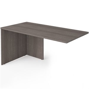 Bestar i3 Plus 59&quot Wooden Desk Return Table in Bark Gray