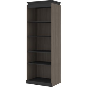 Bestar Orion 30&quot Shelving Unit in Bark Gray and Graphite