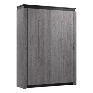 Bestar Orion 67&quot Queen Murphy Bed in Bark Gray and Graphite
