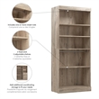Bestar Pur 36W Closet Organizer in Rustic Brown - Engineered Wood