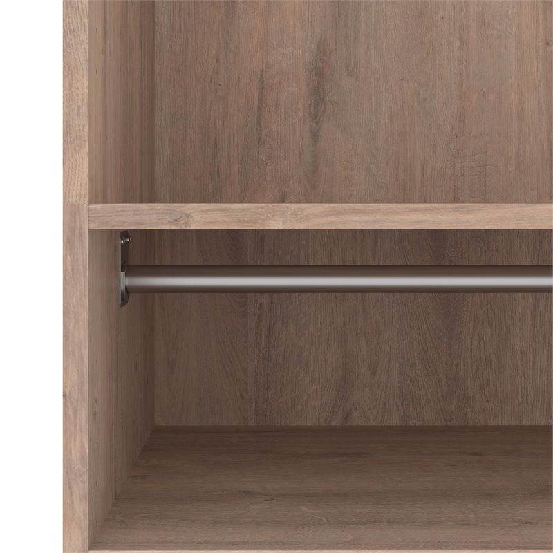 Bestar Pur 36W Closet Organizer in Rustic Brown - Engineered Wood