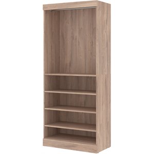 Bestar Pur 36W Closet Organizer in Rustic Brown - Engineered Wood