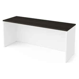 Bestar Pro-Concept Plus 72&quot Narrow Desk Shell in White and Deep Gray