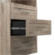 Bestar Pur 86W Closet Organizer System in Rustic Brown - Engineered Wood