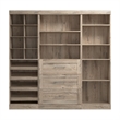 Bestar Pur 86W Closet Organizer System in Rustic Brown - Engineered Wood