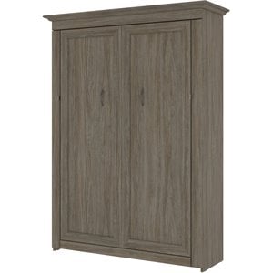Bestar Versatile 66&quotW Engineered Wood Full Murphy Bed in Walnut Gray