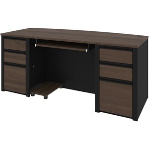 Bestar Connexion 72&quot Executive Desk in Antigua and Black