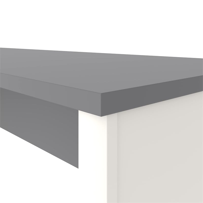 Bestar Connexion Wood Office Credenza in Slate and Sandstone