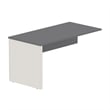 Bestar Connexion Return Table for Computer Desk Set in Slate and Sandstone