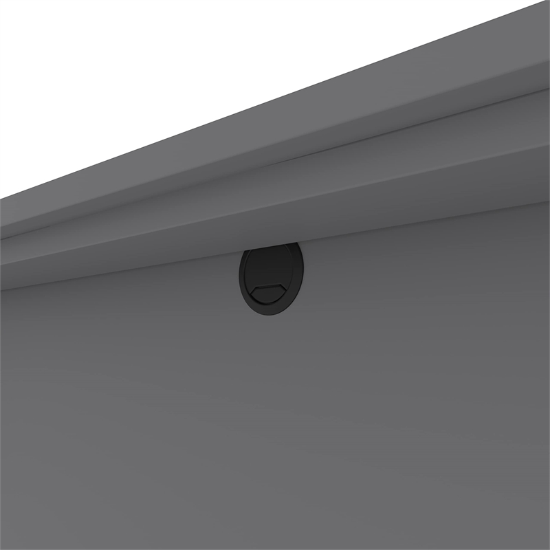 Bestar Connexion Return Table for Computer Desk Set in Slate and Sandstone