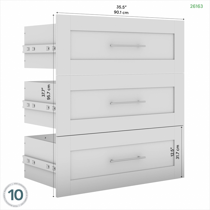 Pur 3 Drawer Set for Pur 25W Closet Organizer in Rustic Brown - Engineered Wood