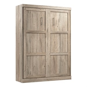 Bestar Pur 65W Queen Murphy Bed in Rustic Brown