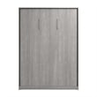 Bestar USA Claremont Contemporary Engineered Wood Full Murphy Bed in Gray