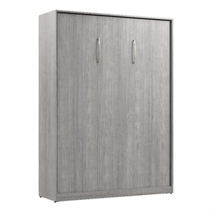 Bestar USA Claremont Contemporary Engineered Wood Full Murphy Bed in Gray