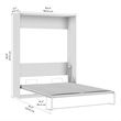 Bestar USA Claremont Engineered Wood Queen Murphy Bed in Gray
