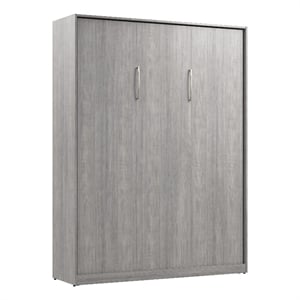 Bestar USA Claremont Engineered Wood Queen Murphy Bed in Gray