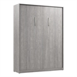 Bestar USA Claremont Engineered Wood Queen Murphy Bed in Gray