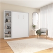 Bestar USA Claremont Wood Full Murphy Bed with Closet Organizer in White