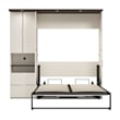 Bestar Lumina Engineered Wood Full Murphy Bedroom Sets in White Chocolate