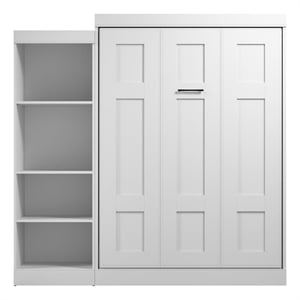 Bestar Edge Full Murphy Bed with Closet Organizer (85W) in White