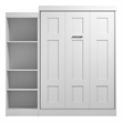 Bestar Edge Full Murphy Bed with Closet Organizer (85W) in White